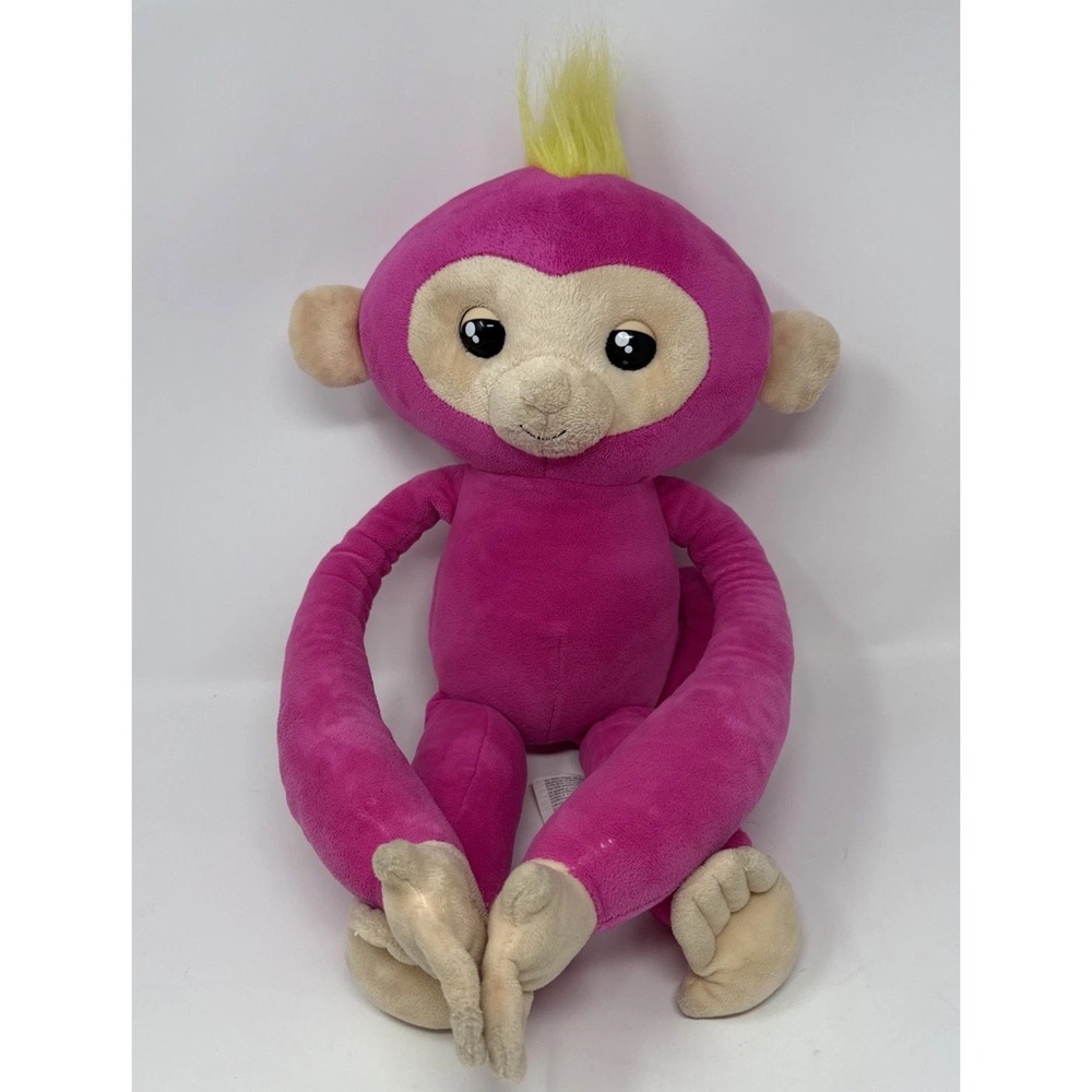 Wow Wee Pink Bella Fingerling Large Hugs Plush Interactive Monkey Toy Talking 16